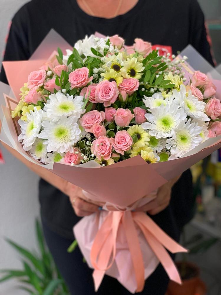 Букет цветов из: Розы и Хризантемы в Сытьково