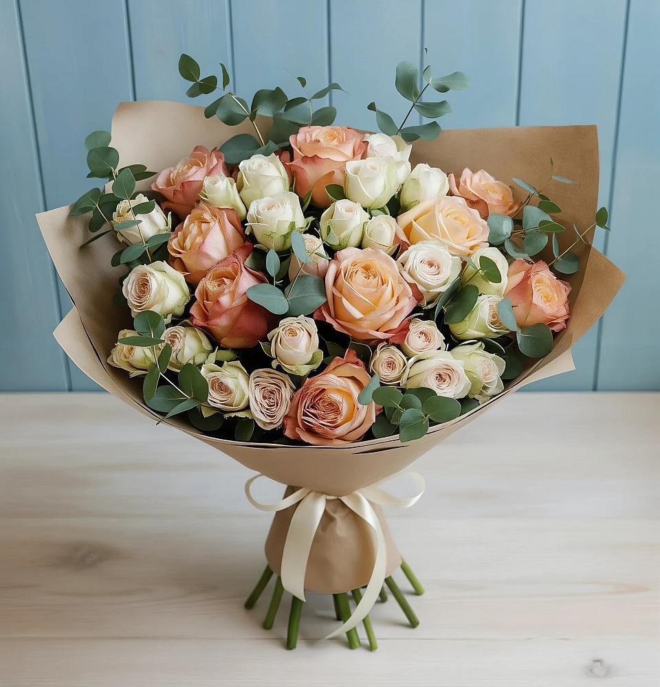 Букет цветов из: Альстромерии и Розы в Сытьково