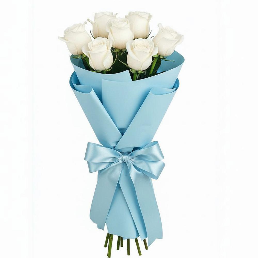 Букет 7 белых роз Проуд в Сытьково