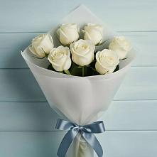 Букет 7 Белых роз Эдлесс Лав в Сытьково