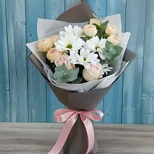 Букет цветов из:  Хризантемы и Розы #REPLACE_PRED# Сытьково