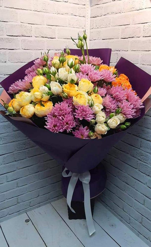 Букет цветов из: Хризантемы и Розы в Сытьково