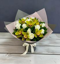 Букет цветов из:  Орхидеи и Розы #REPLACE_PRED# Сытьково