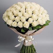 Букет 101 беля роза Белоснежка в Сытьково