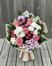 Букет цветов из:  Альстромерии, Гвоздики, Розы и Хризантемы #REPLACE_PRED# Сытьково