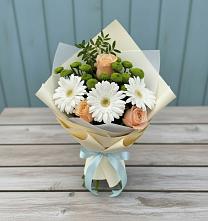 Букет цветов из:  Герберы, Розы и Хризантемы #REPLACE_PRED# Сытьково