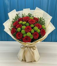 Букет цветов из:  Розы и Хризантемы в Сытьково