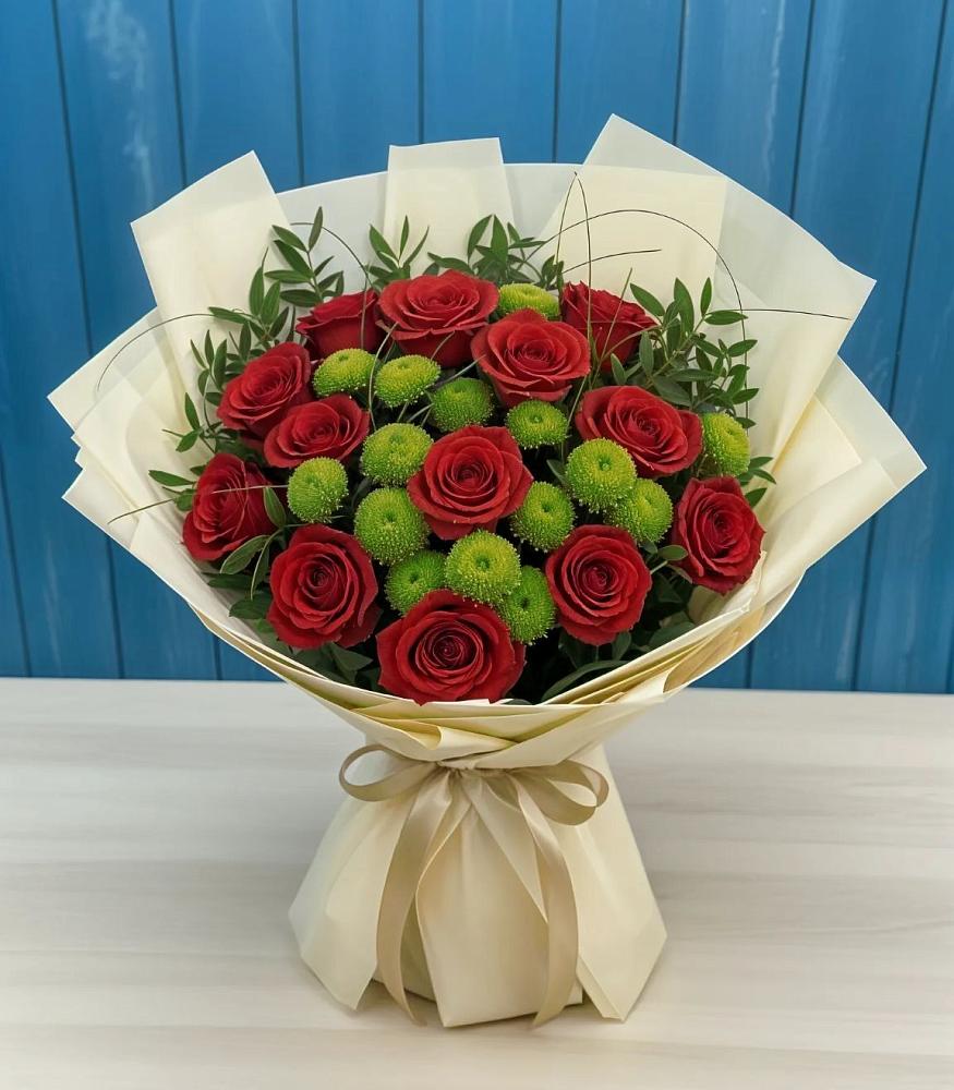 Букет цветов из: Розы и Хризантемы в Сытьково