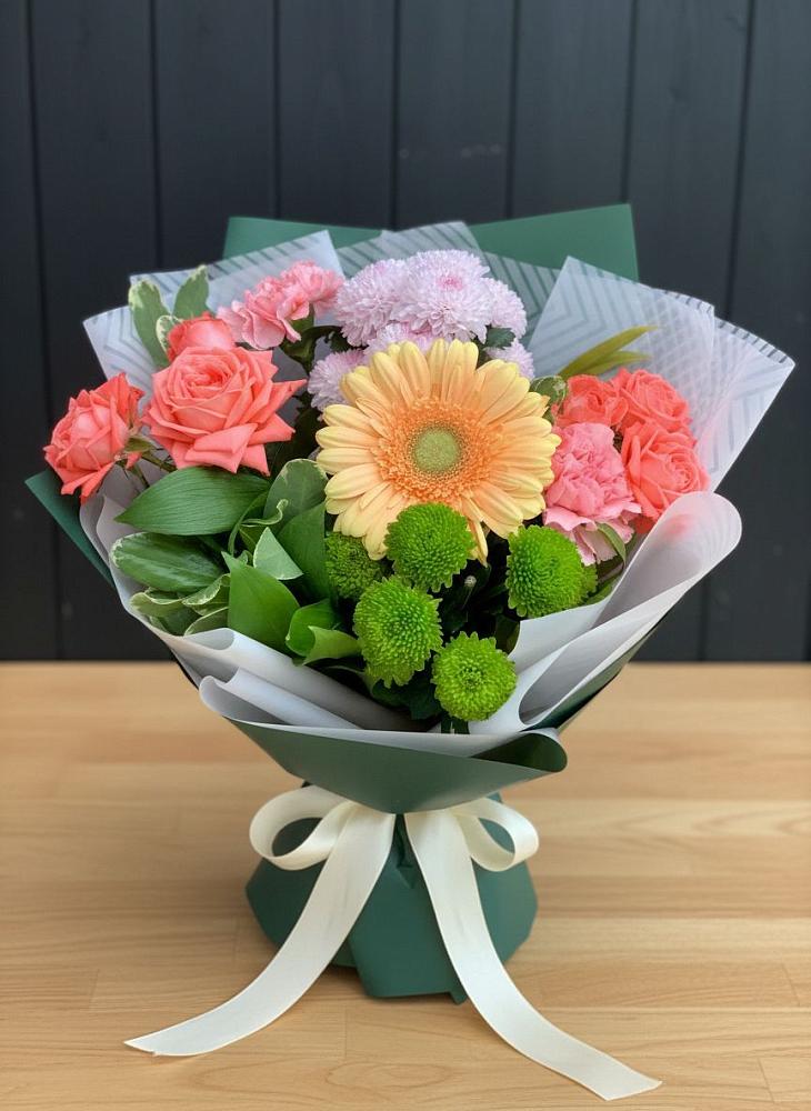 Букет цветов из: Гвоздики, Розы, Герберы и Хризантемы в Сытьково